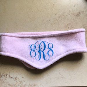 Pink headband with ESR monogram